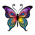 Butterfly Coloring Pages Easy 2