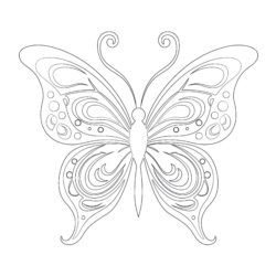 Butterfly Coloring Pages Easy - Printable Coloring page