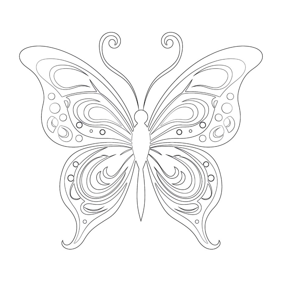 Butterfly Coloring Pages Easy