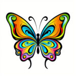 Butterfly Coloring Pages Simple 2