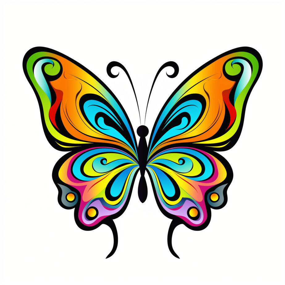 Butterfly Coloring Pages Simple 2