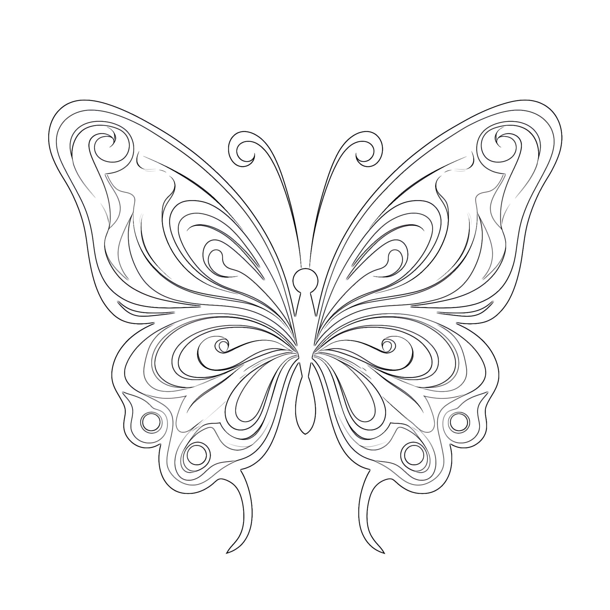 Butterfly Coloring Pages Simple | Coloring Pages Mimi Panda