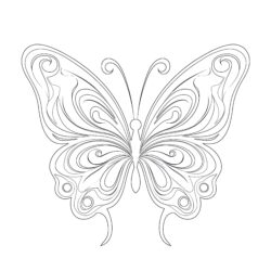 Schmetterling-Malvorlagen Einfach - Druckbare Ausmalbilder