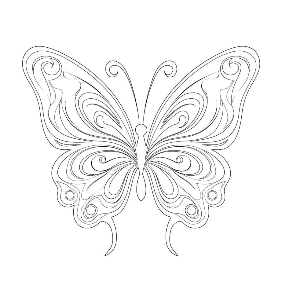 Butterfly Coloring Pages Simple