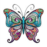 Dibujo de Mariposa Páginas Para Colorear 2