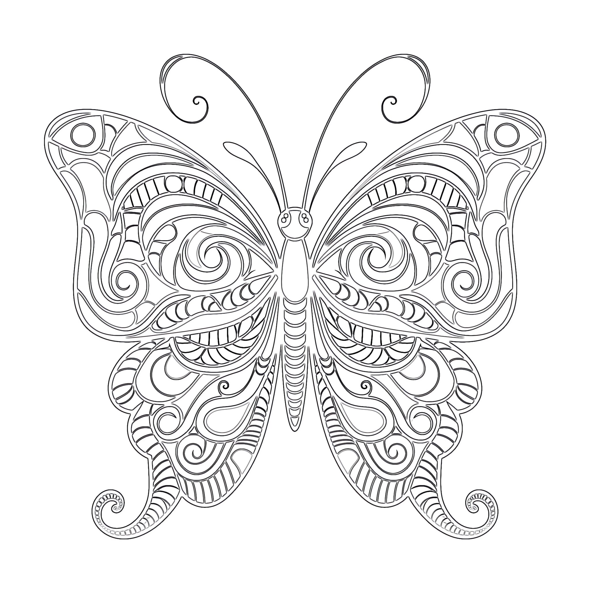 Butterfly Drawing Coloring Pages Coloring Pages Mimi Panda butterfly-drawing-coloring-pages-coloring-pages-mimi-panda