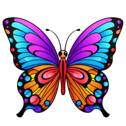 Butterfly Easy Coloring Pages - Origin image