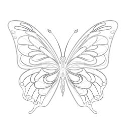 Butterfly For Coloring Pages - Printable Coloring page