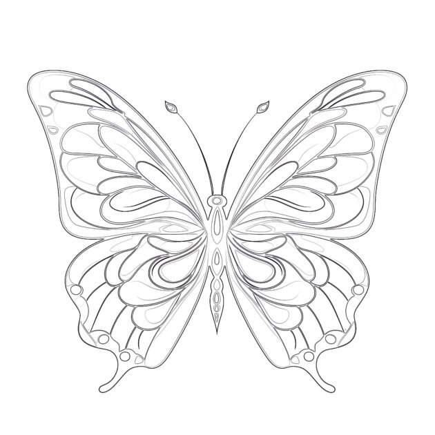 Butterfly For Coloring Pages | Coloring Pages Mimi Panda