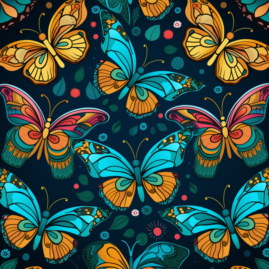 Butterfly Pattern Coloring Page 2Original image
