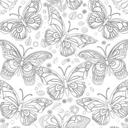 Butterfly Pattern Coloring Page - Printable Coloring page