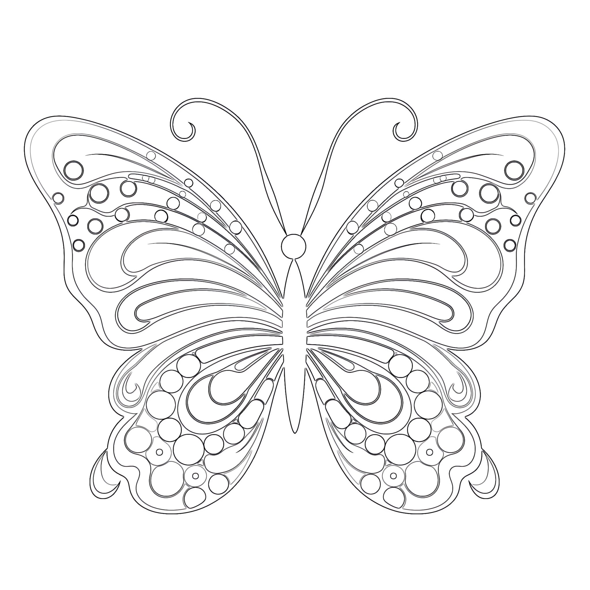 Butterfly Rainbow Coloring Page | Coloring Pages Mimi Panda