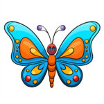 Cartoon Butterfly Coloring Pages 2 2