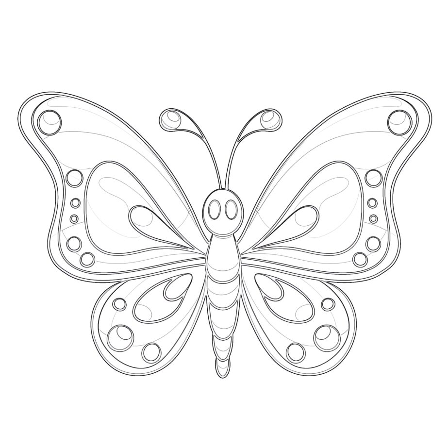 Cartoon Butterfly Coloring Pages