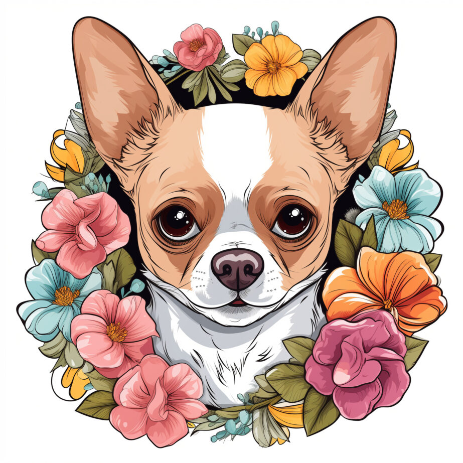Chihuahua Coloring Pages For Adults 2Image originale