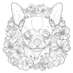 Chihuahua Coloring Pages For Adults - Printable Coloring page