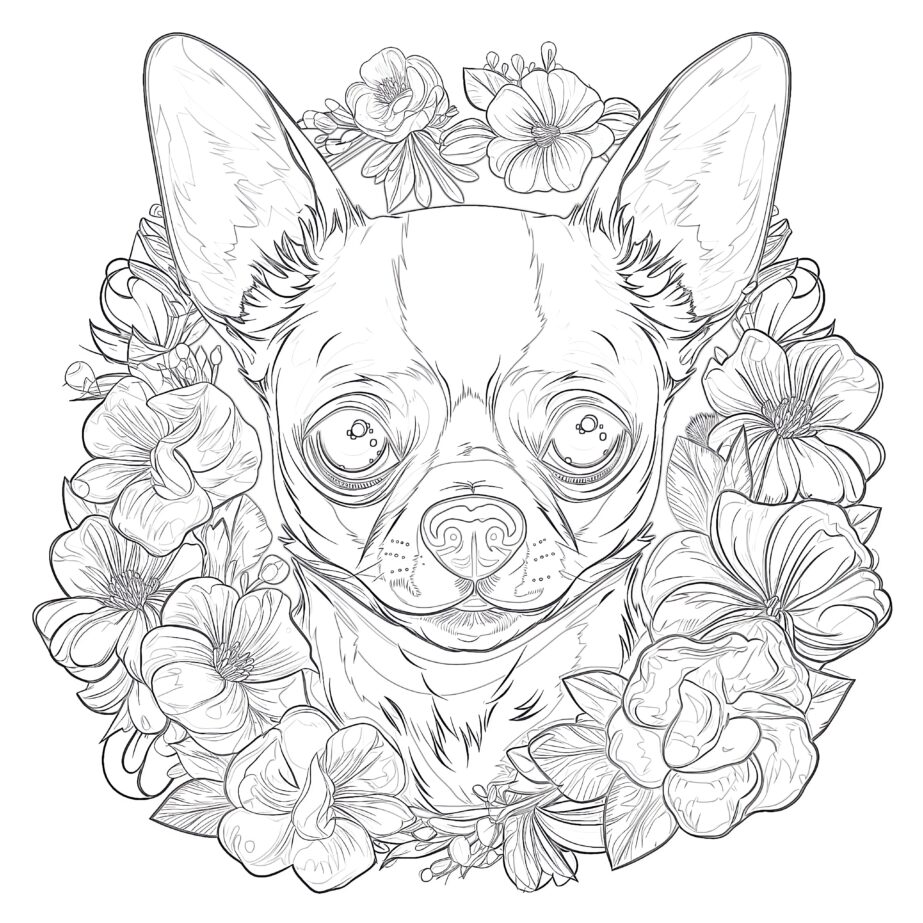 Chihuahua Coloring Pages For Adults