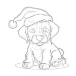 Christmas Puppy Páginas Para Colorear