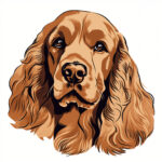 Cocker Spaniel-Malvorlage 2