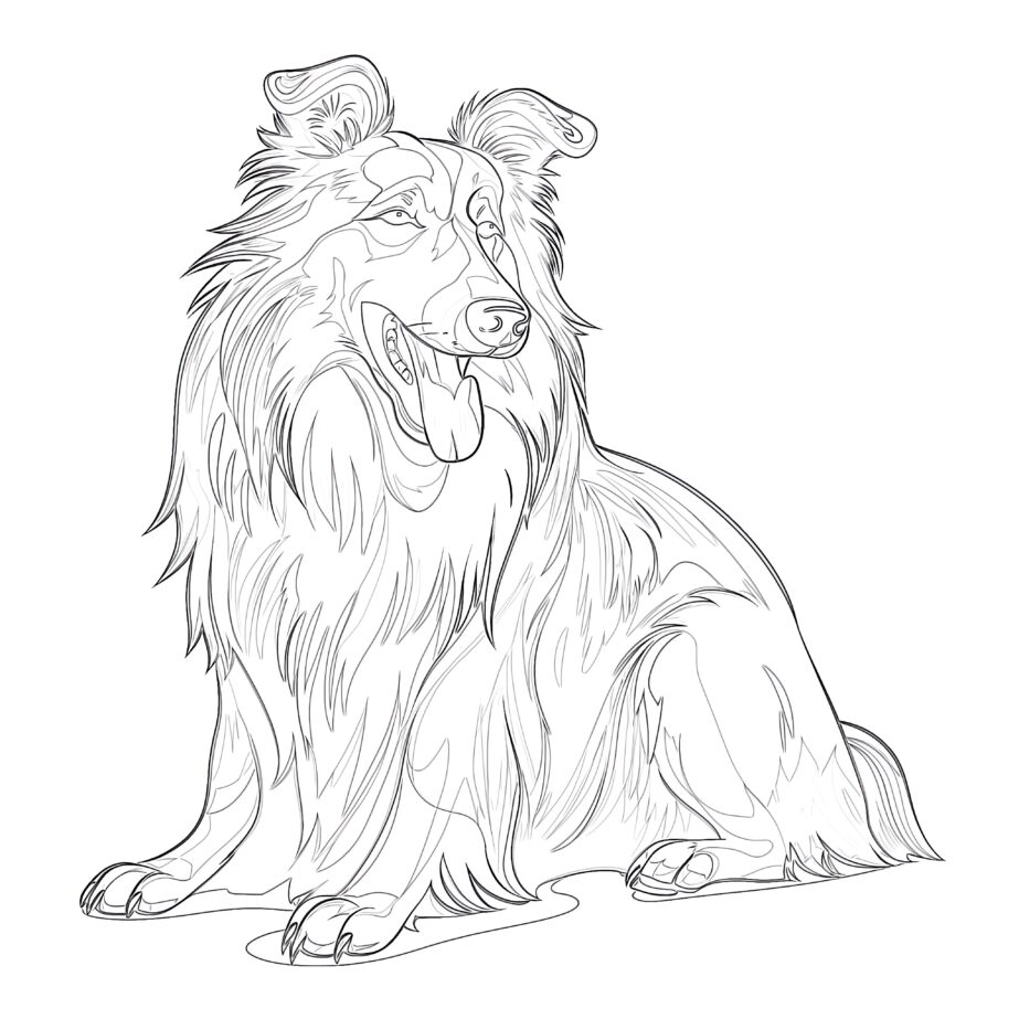 Collie Dog Coloring Pages