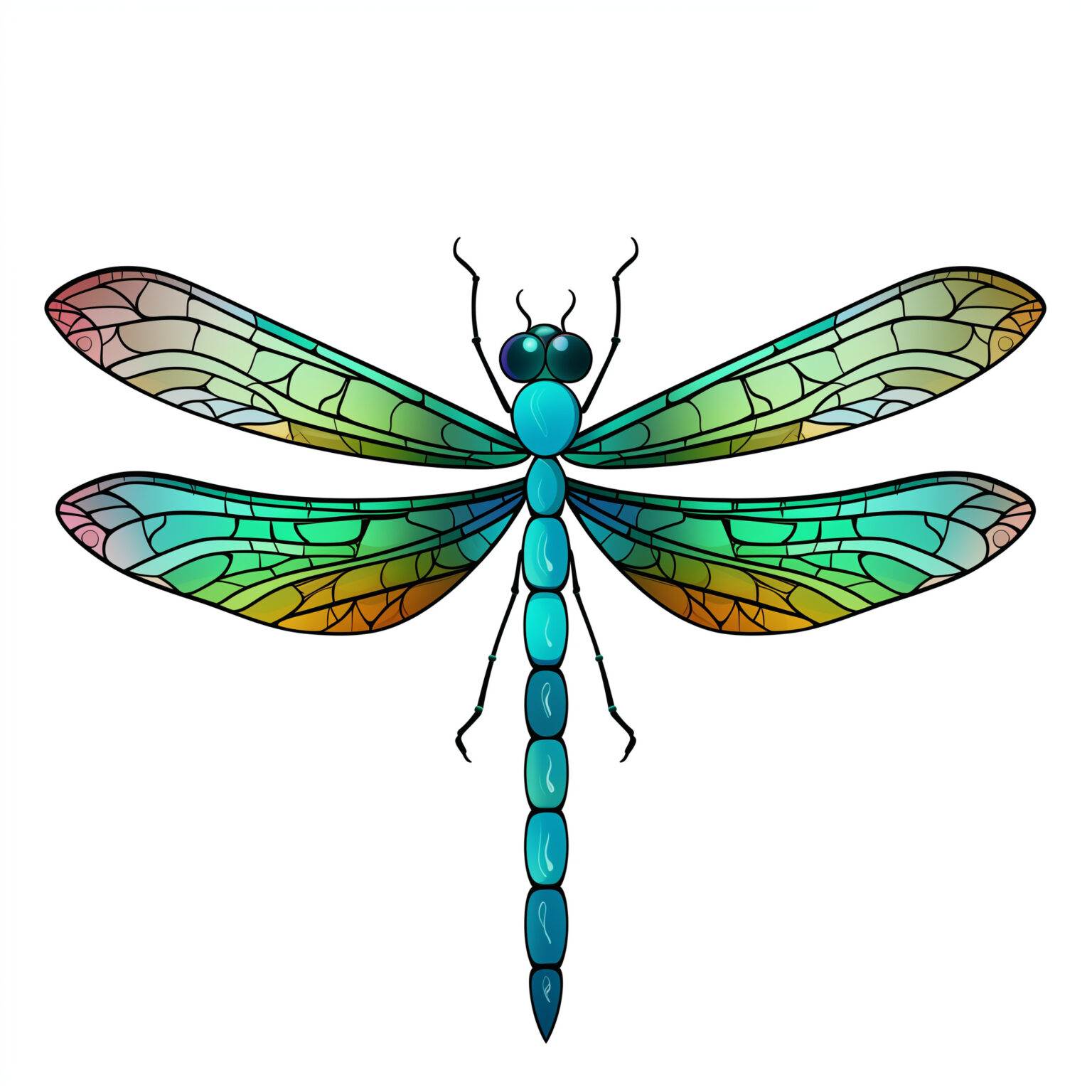 Coloring Page Dragonfly | Coloring Pages Mimi Panda