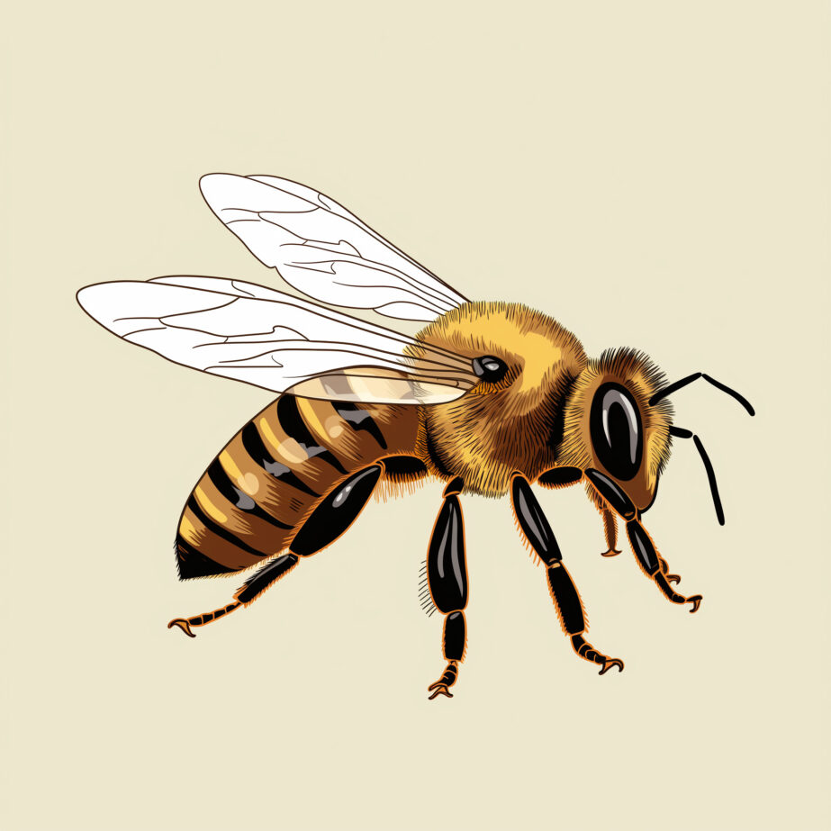 Coloring Page Honey Bee 2Original image