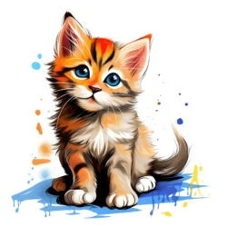 Coloring Page Kitten - Origin image