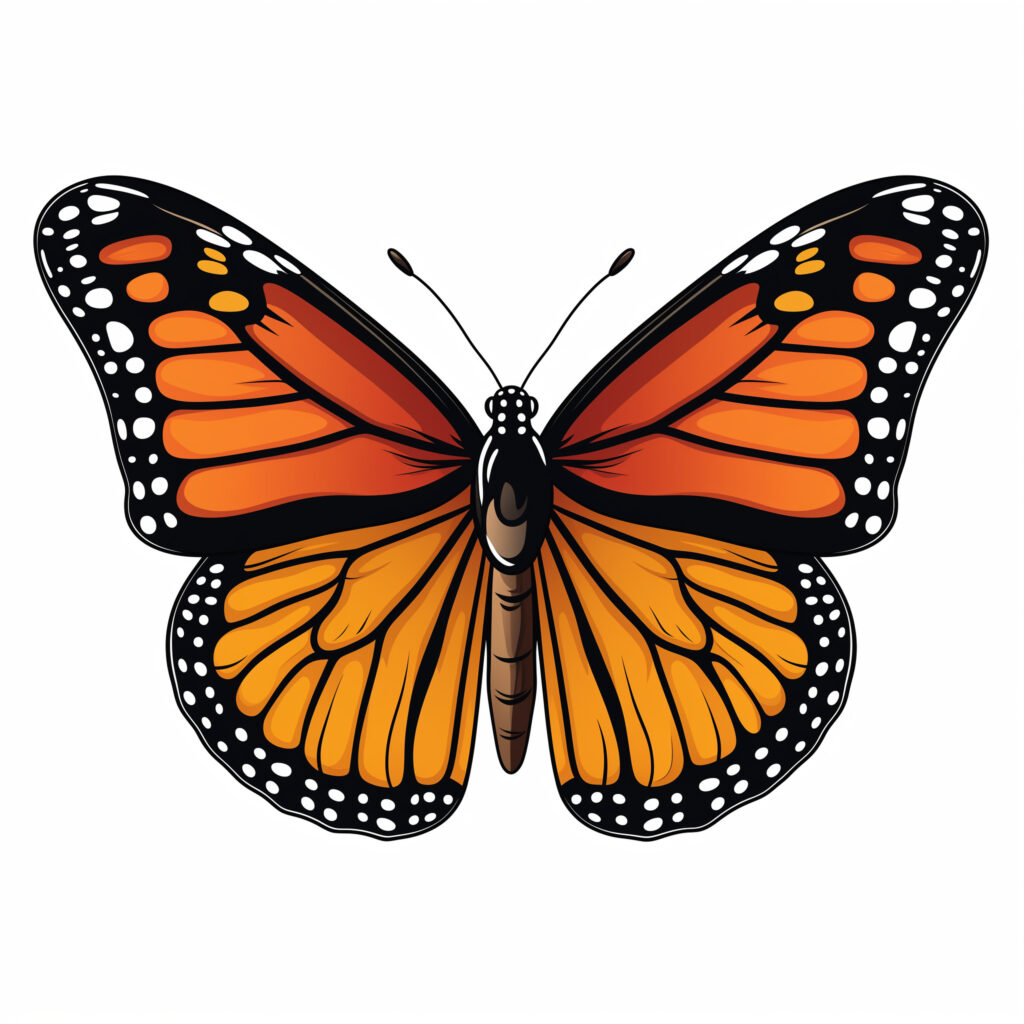 Coloring Page Monarch Butterfly | Coloring Pages Mimi Panda