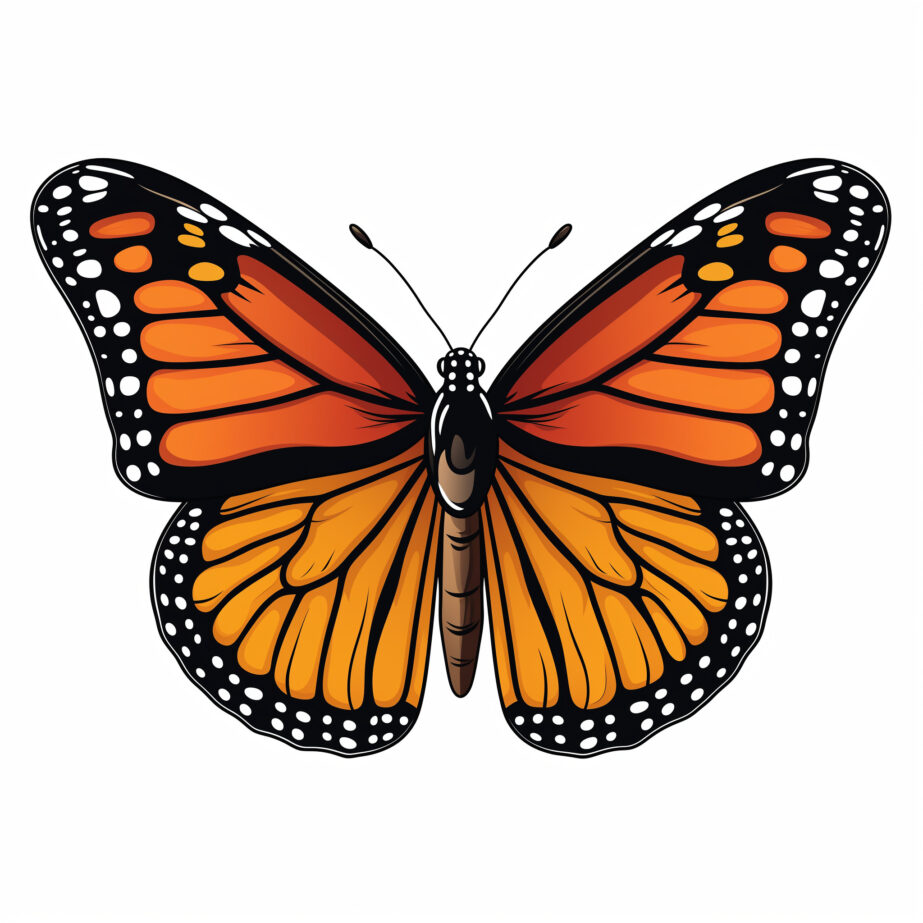 Coloring Page Monarch Butterfly 2