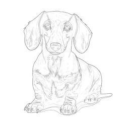 Coloring Pages Dachshund - Printable Coloring page