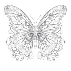 Coloring Pages For Adults Butterfly - Printable Coloring page
