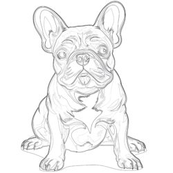 Coloring Pages French Bulldog - Printable Coloring page
