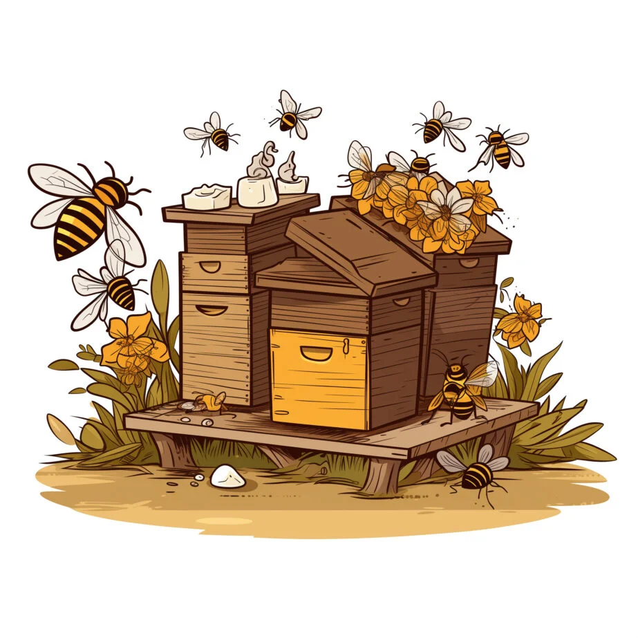 Coloring Pages Of Bees And Beehives 2Original image