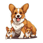 Páginas Para Colorear de Corgis 2