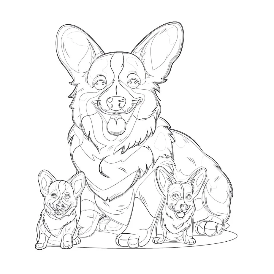Kolorowanki Corgi