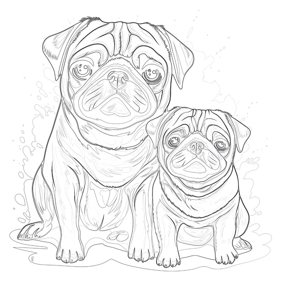 Coloring Pages Of Pugs