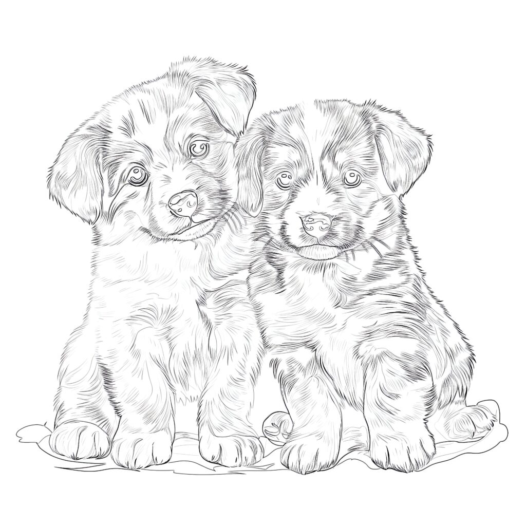 Coloring pages of realistic puppies coloring pages mimi panda