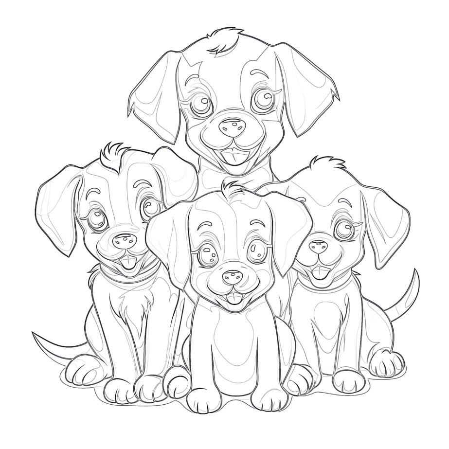 Coloring Pages Puppies Printables