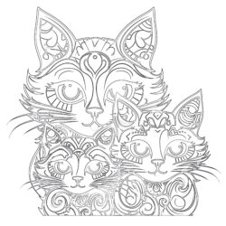 Páginas Para Colorear Con Gatos - Página para colorear