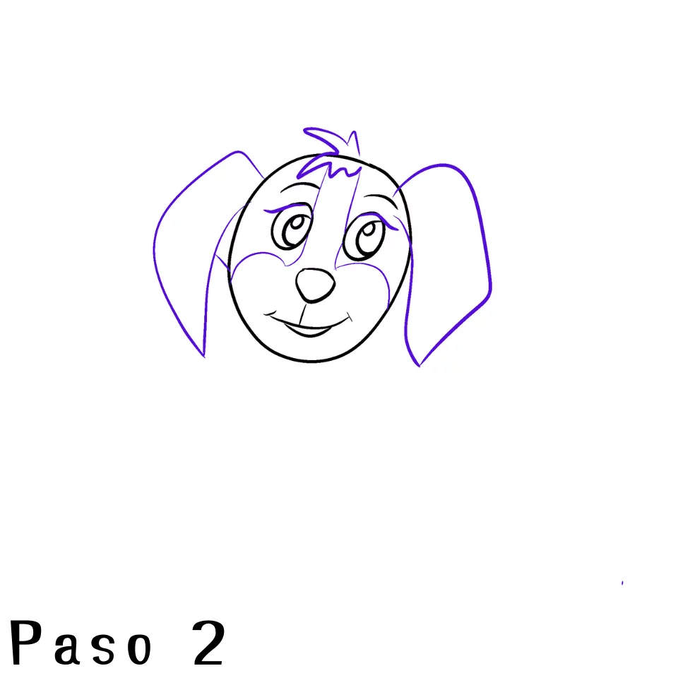 Cómo Dibujar un Perro Paso 2