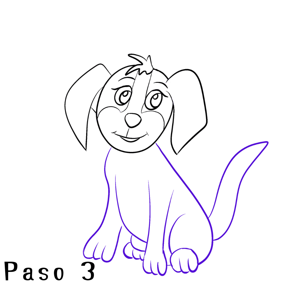 Cómo Dibujar un Perro Paso 3