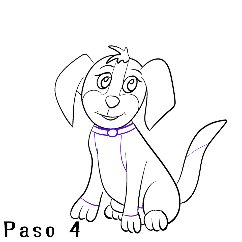 Cómo Dibujar un Perro Paso 4