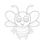 Cute Bee Coloring Pages