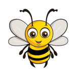 Cute Bee Coloring Pages 2