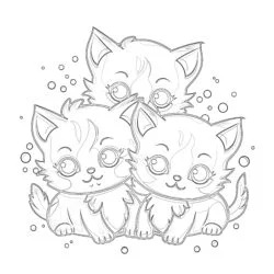 Cute Coloring Pages Of Cats - Printable Coloring page
