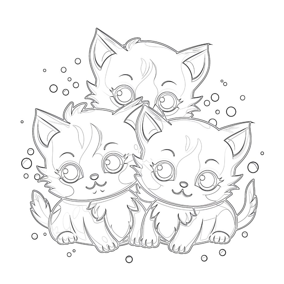 Cute Coloring Pages Of Cats