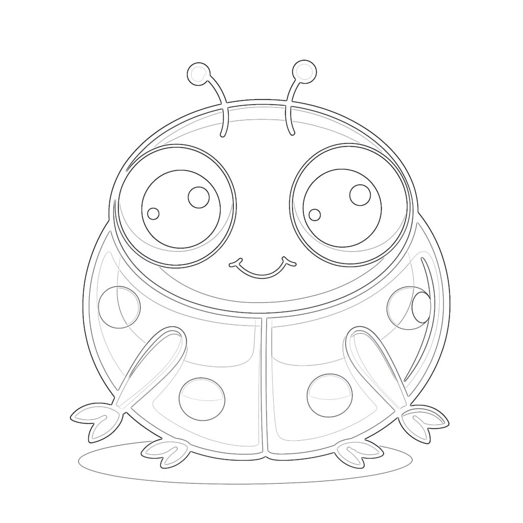 Love Bug Coloring Pages Coloring - Cute Ladybug Coloring Pages 1024x1024