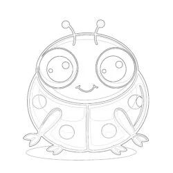 Cute Ladybug Coloring Pages - Printable Coloring page