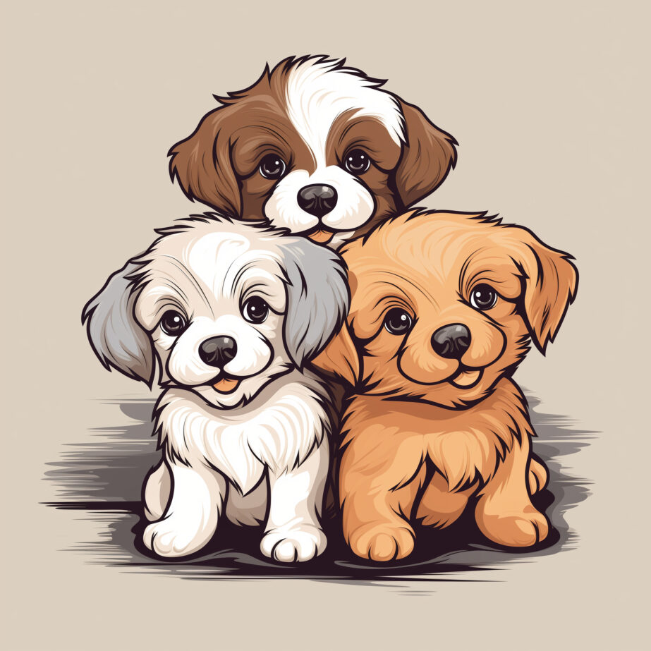 Cute Puppies Coloring Pages 2Original image