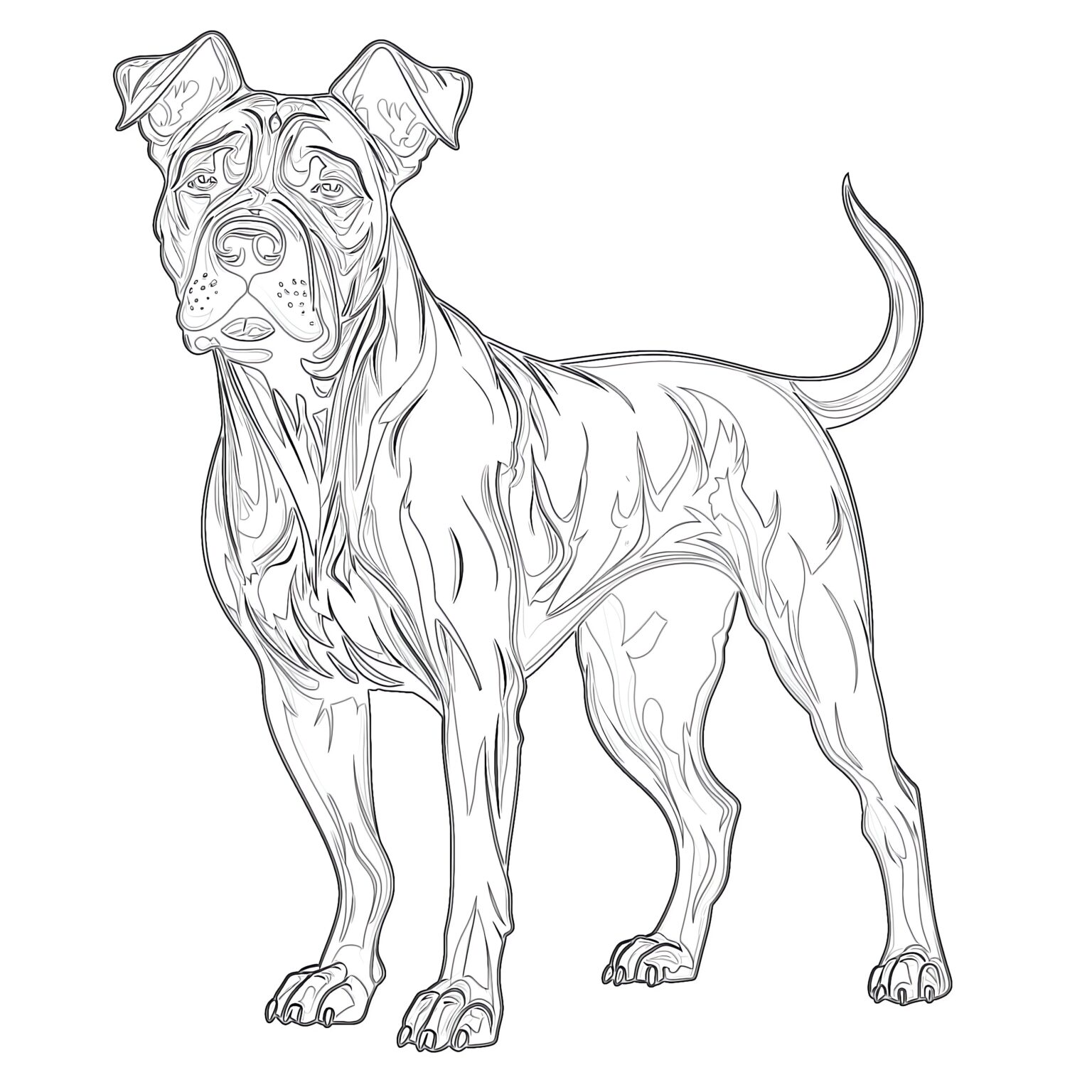 Dog Coloring Pages Realistic | Coloring Pages Mimi Panda